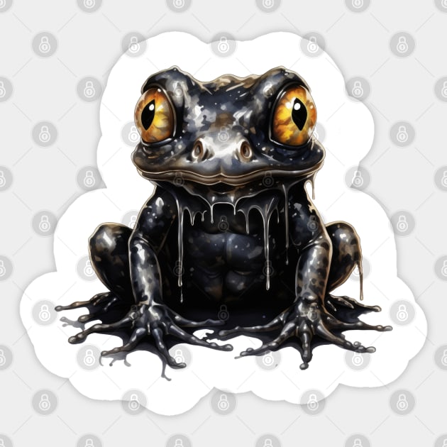 Halloween Goth Frog Sticker by Chromatic Fusion Studio